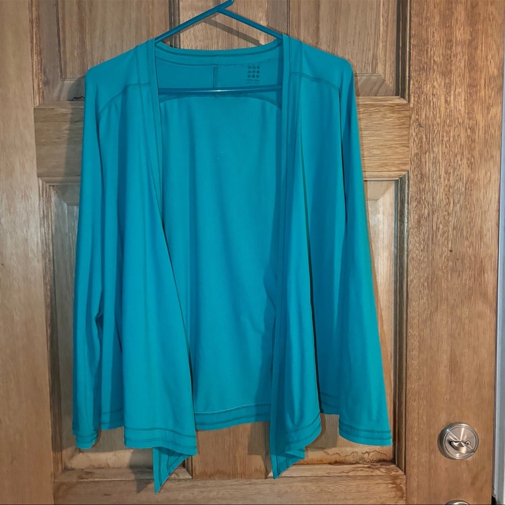 Title nine women’s Teal Open Front Cardigan size M